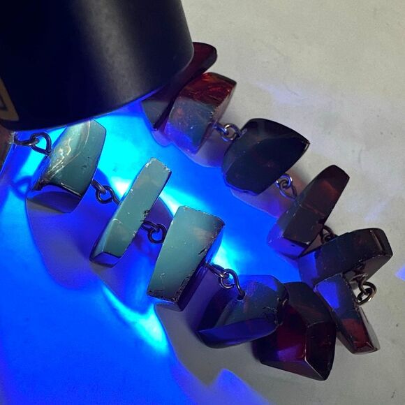 Vintage Genuine Amber Chunk Bracelet - Picture 7 of 9